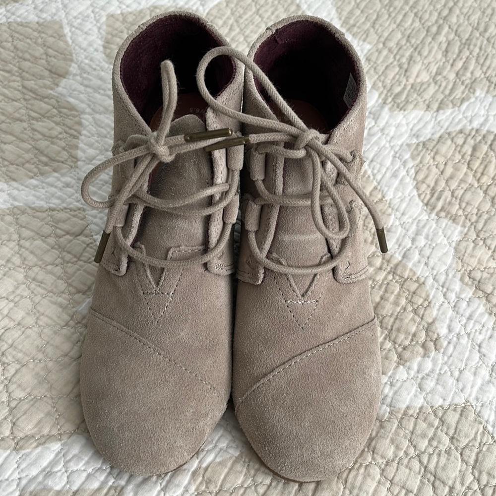 TOMS “Kala” wedge ankle boots